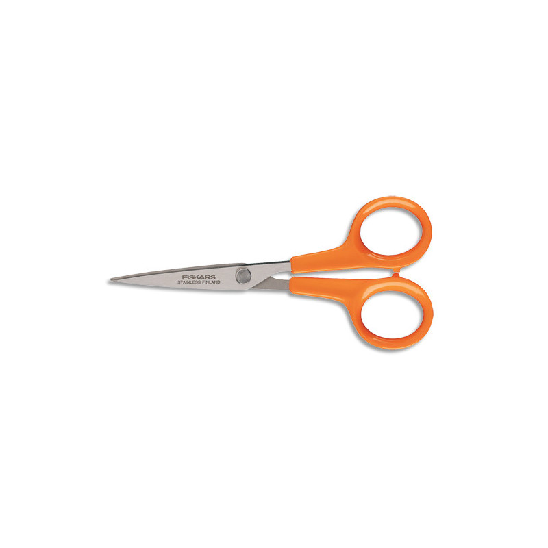 FISKARS Ciseaux Classic Micro-Tip Orange ambidextre, Longueur 13 cm pour travaux minutieux et spécifiques