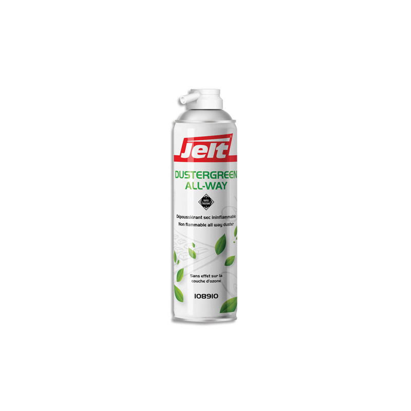 JELT Aérosol dépoussiérant DUSTERGREEN toutes positions gaz1234ze HFO sans HFC 650ml/300g 108910