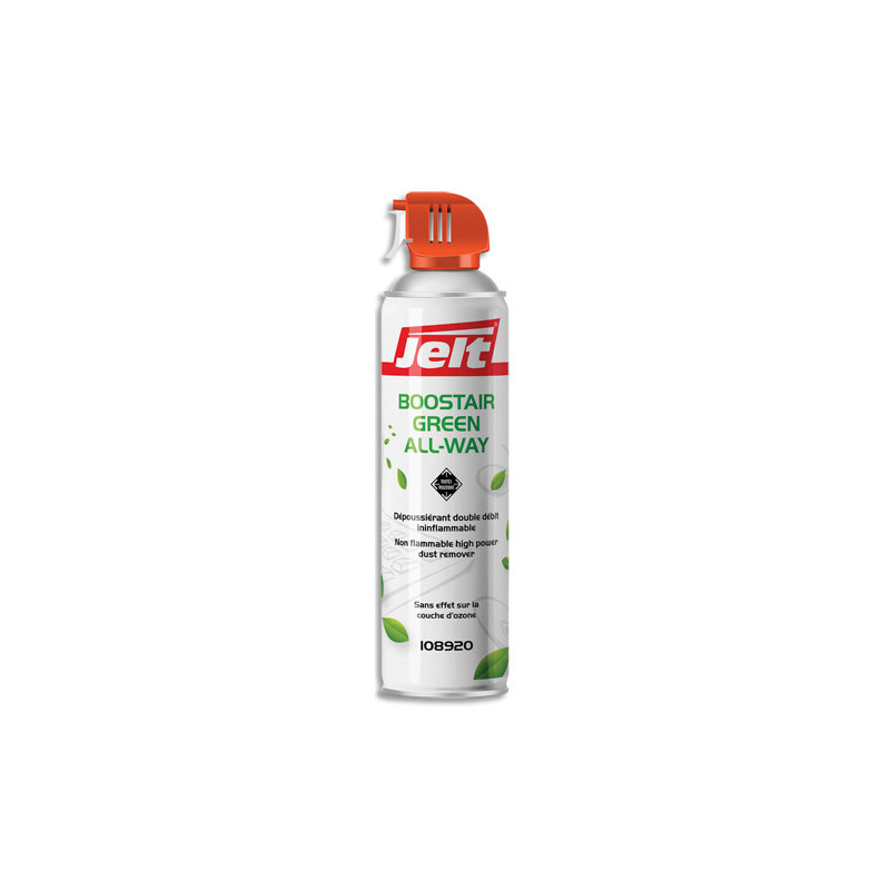 JELT Aérosol dépoussiérant BOOSTAIR GREEN toutes positions gaz 1234ze HFO sans HFC 650ml/300g 108920