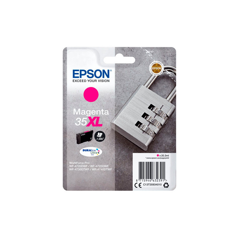 EPSON Cartouche Jet d'Encre DURABrite Ultra Magenta XL ''Cadenas'' 35 - C13T35934010