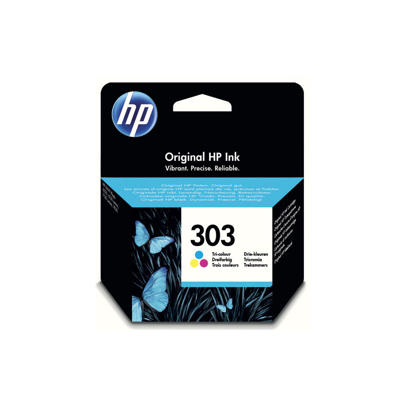 HP 303 Cartouche d'Encre Trois Couleurs Authentique (T6N01AE)