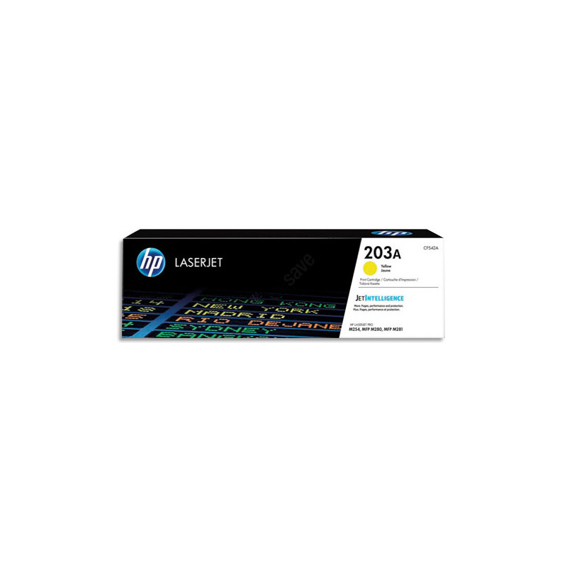 HP 203A CF542A Toner Jaune Authentique pour HP Color LaserJet Pro M254 / M280 / M281