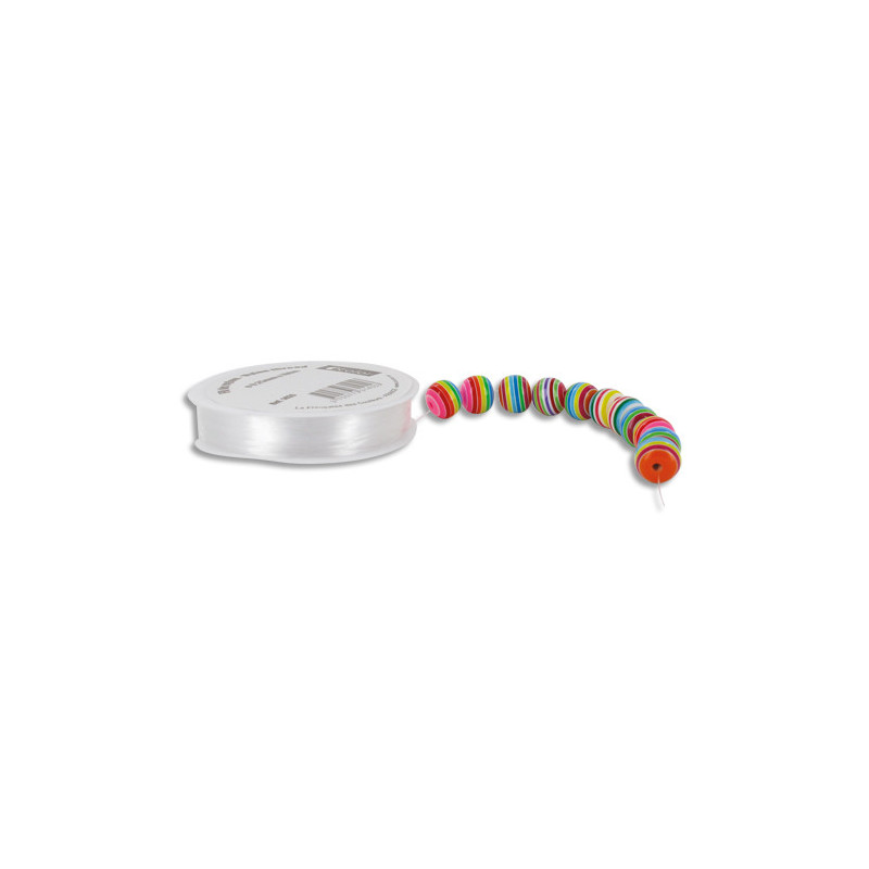 O COLOR Bobine de 100m de fil nylon Blanc diamètre 0.25mm