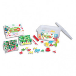 GIOTTO schoolpack 10 x 100g pâte à modeler Das Junior avec 26 moules alphabet et accessoires