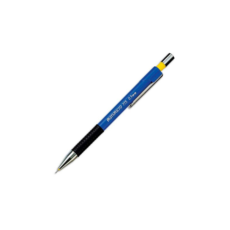 STAEDTLER Porte-mine technique 0,3 mm rechargeable corps plastique Bleu grip caoutchouc MICRO 775