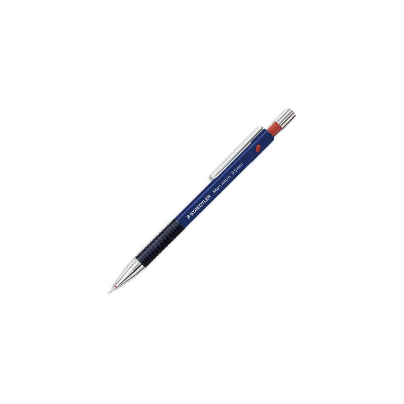 STAEDTLER Porte-mine technique 0,5 mm rechargeable corps plastique Bleu grip caoutchouc MICRO 775