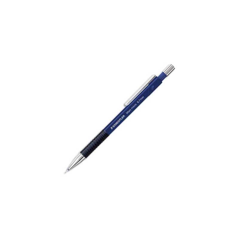 STAEDTLER Porte-mine technique 0,7 mm rechargeable corps plastique Bleu grip caoutchouc MICRO 775