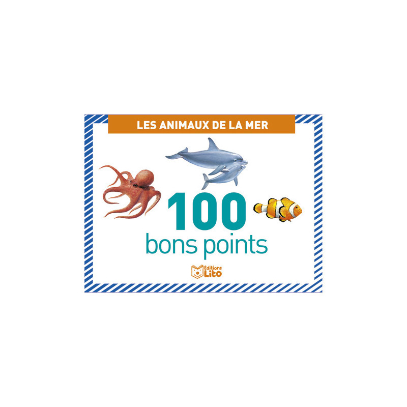 LITO DIFFUSION Boîte de 100 bons points thème les animaux de la mer