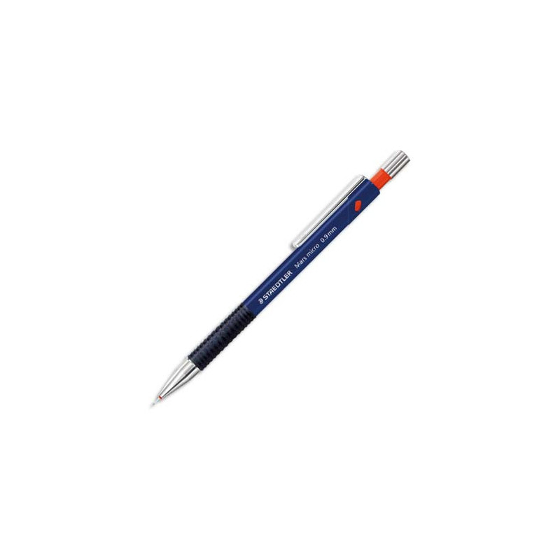 STAEDTLER Porte-mine technique 0,9 mm rechargeable corps plastique Bleu grip caoutchouc MICRO 775