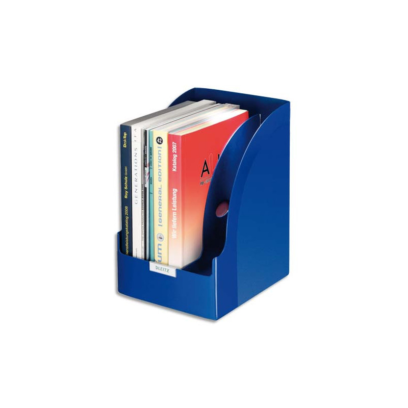 LEITZ Porte-revues Jumbo Leitz Plus - Bleu - H32 x P25,5 cm - Dos 21 cm