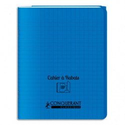 OXFORD C9 Cahier 17x22, 48 pages, 90g, Seyès, couverture polypro Bleue avec rabat