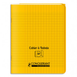 OXFORD C9 Cahier 17x22, 48 pages, 90g, Seyès, couverture polypro Jaune avec rabat