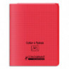 OXFORD C9 Cahier 24x32, 48 pages, 90g, Seyès, couverture polypro Rouge avec rabat