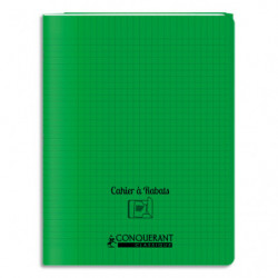 OXFORD C9 Cahier 24x32, 48 pages, 90g, Seyès, couverture polypro Vert avec rabat