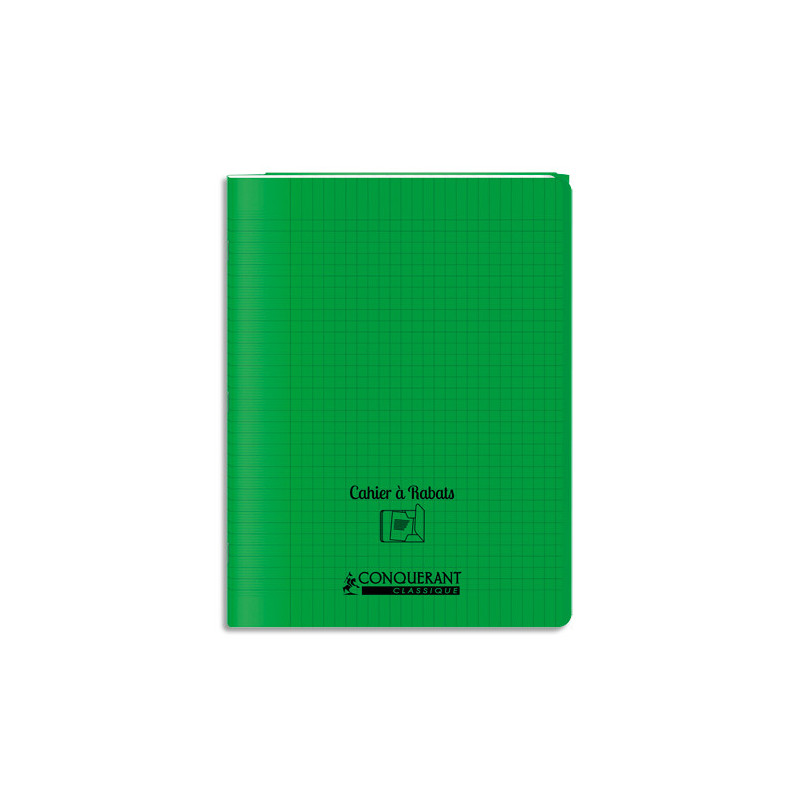 OXFORD C9 Cahier 24x32, 48 pages, 90g, Seyès, couverture polypro Vert avec rabat