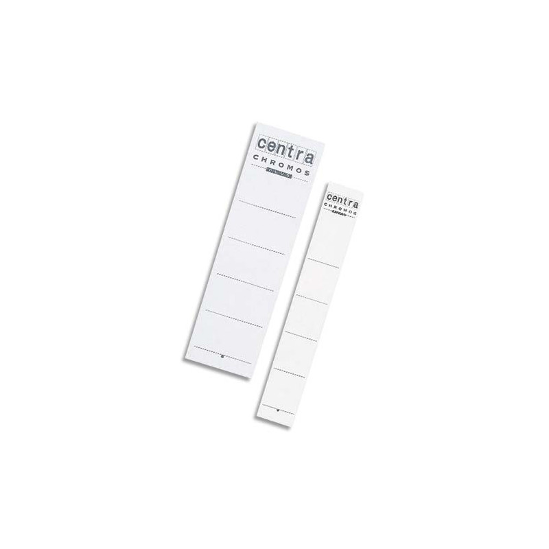 ESSELTE Sachet de 10 étiquettes CENTRA pour classeur dos large Chromos Plus