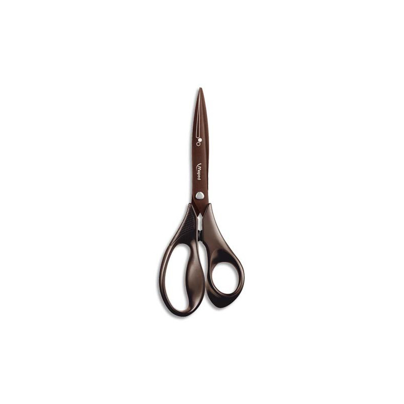 MAPED Ciseau Expert TITANIUM 21cm Noir,anneaux ergonomiques,lame revêtement titane.Garantie à vie,blister