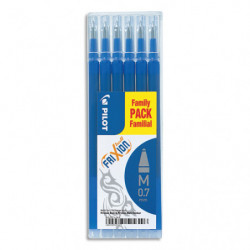 PILOT Set de 6 recharges FriXion Bleu - Pointe moyenne