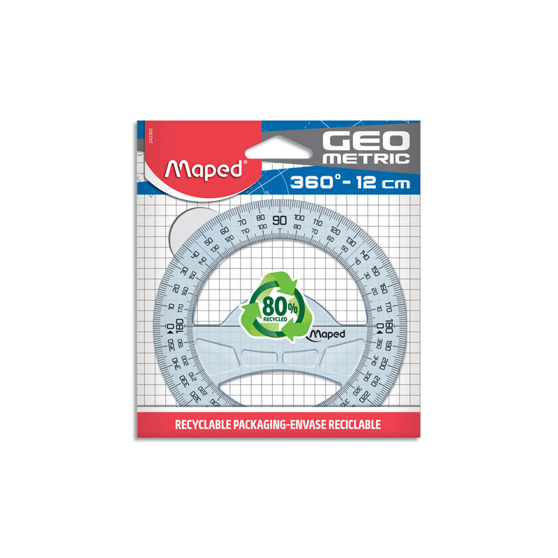 MAPED Geometric - Rapporteur 12 cm - 360°