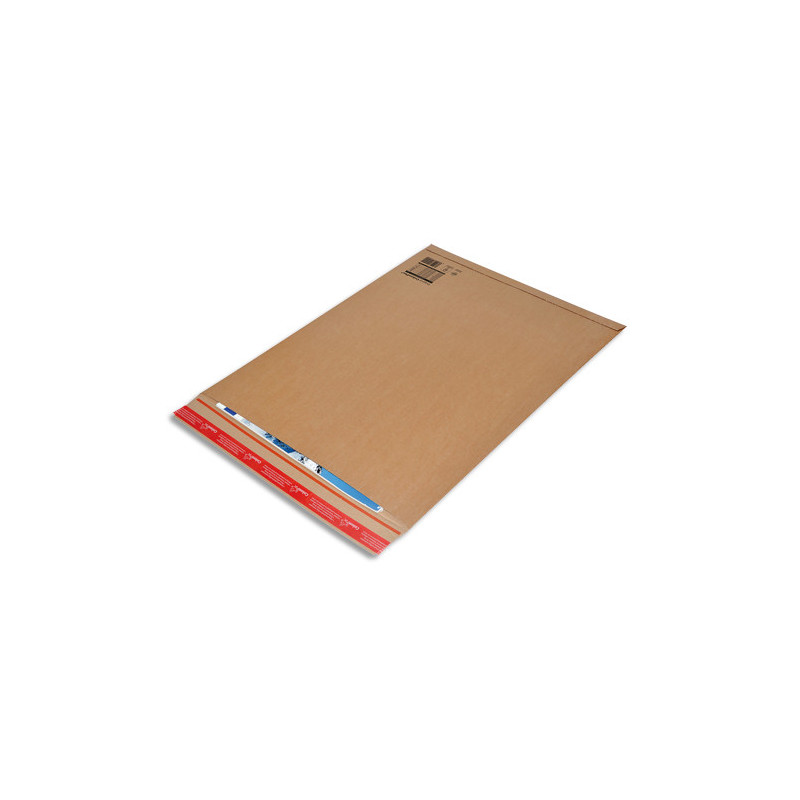 COLOMPAC Pochette d expédition rigide en carton Brun, Format B2 L53 x H72 cm, épaisseur remplissage 5 cm