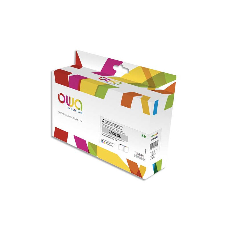 OWA Pack 4 couleurs compatible CANON PGI-2500XL K10405OW