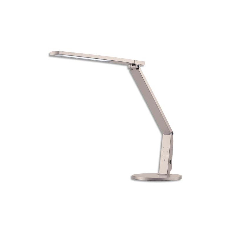 HANSA Lampe LED Vario Plus avec variateur, champagne. Dim tête 46,5 cm x 4,4, pied d 20, bras 17 x 33 cm