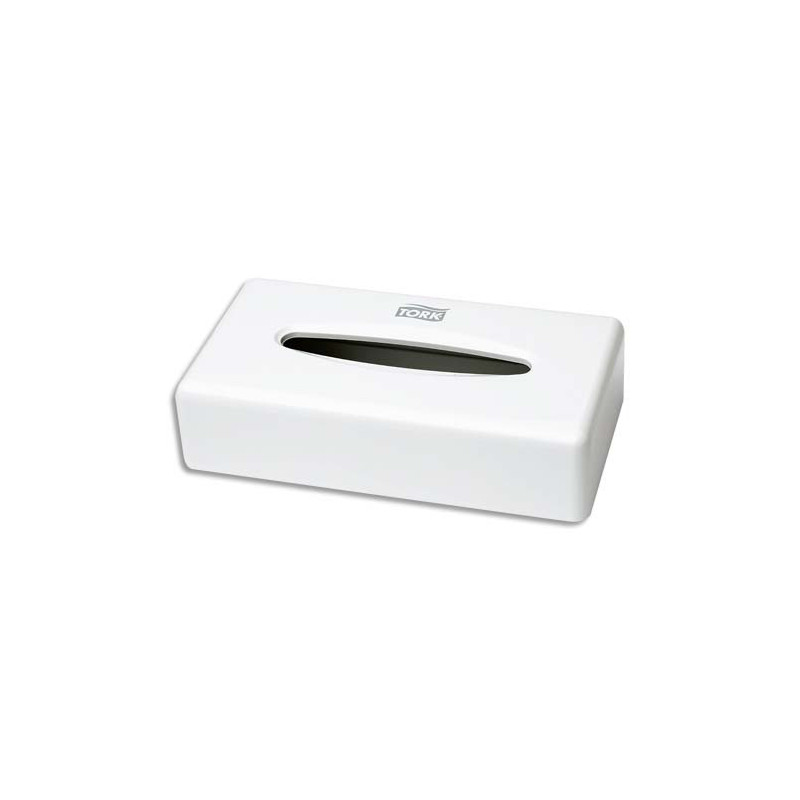 TORK Boîte distributrice F1 Blanche en plastique pour mouchoirs - Dimensions : L25,5 x H6 x P14 cm