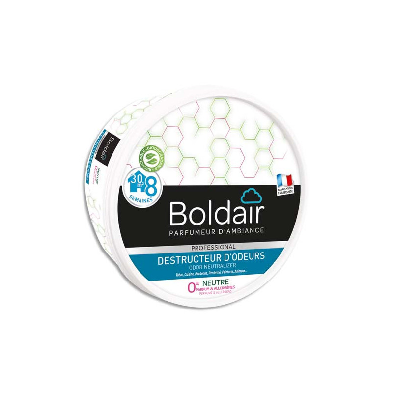 BOLDAIR Pot 300g Gel destructeur d odeurs sans parfum Neutre