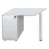 MT INTERNATIONAL Extension pour bureau compact Blanc MT5 - Dimensions : L120 x H73 x P60 cm