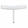 MT INTERNATIONAL Angle de liaison pour bureau droit Blanc - Dimensions : L80 x H2,5 x P80 cm