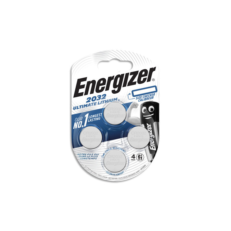 ENERGIZER Pile Lithium 2032, pack de 4 piles