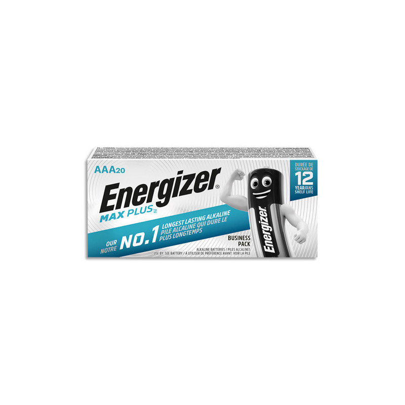 ENERGIZER Pile Max Plus AAA E92 60/120, pack de 20 piles