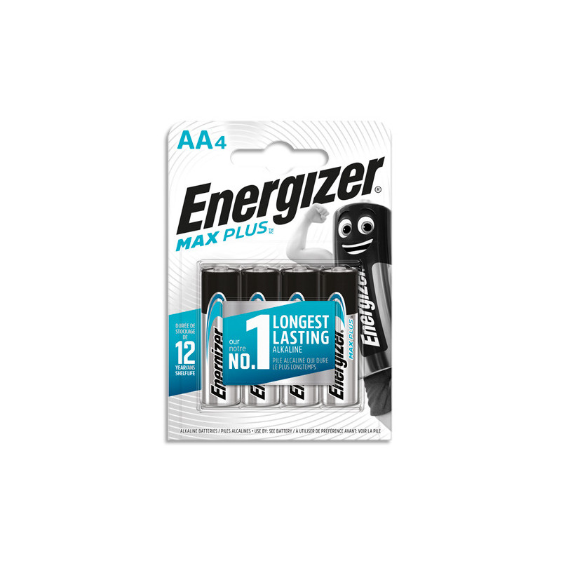 ENERGIZER Pile Max Plus AA E91, pack de 4 piles