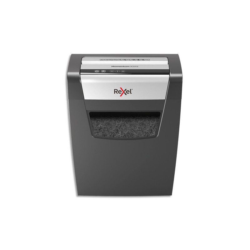 REXEL Destructeur de documents Momentum X312 P-3, coupe croisée, 5x42mm, 12 feuilles, 23 litres 2104572EU