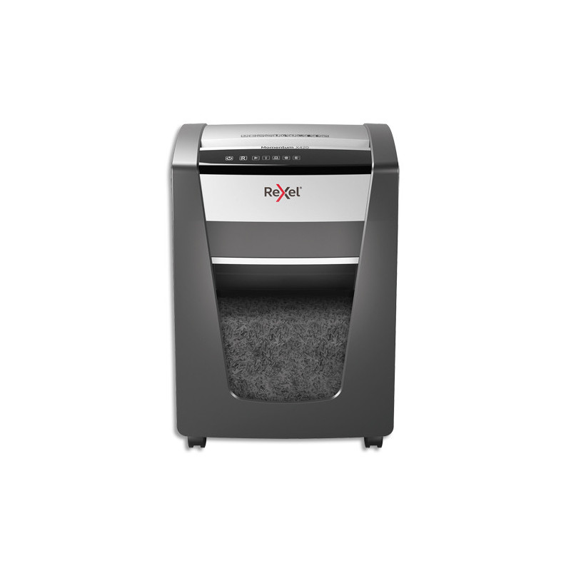 REXEL Destructeur de documents Momentum X420 P-4, coupe croisée, 4x40mm, 20 feuilles, 30 litres 2104578EU