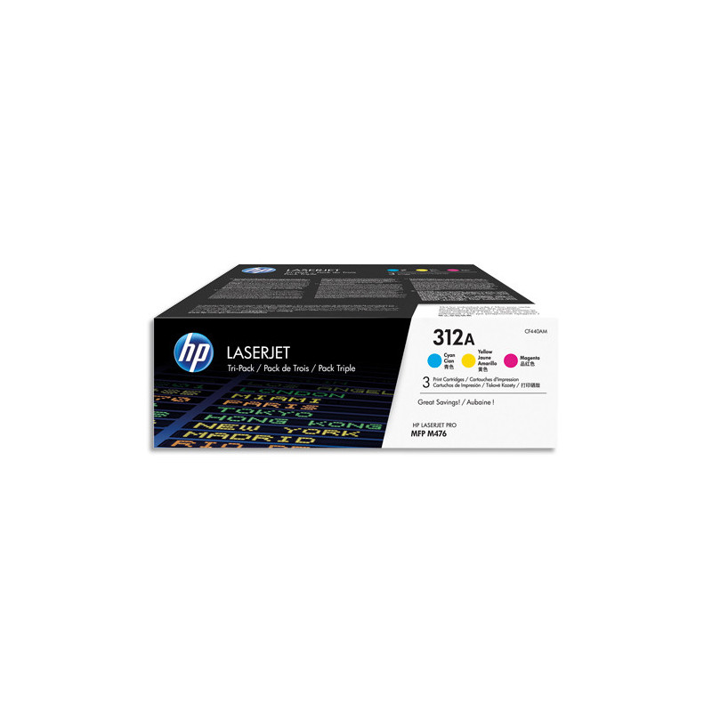 HP Pack de 3 cartouches Laser couleur 312A CF440AM