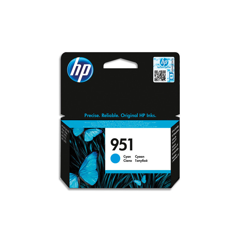 HP 951 Cartouche d'Encre Cyan Authentique (CN050AE)