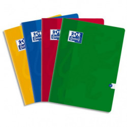 OXFORD Cahier Color Life reliure brochure 192 pages quadrillées 5x5 format A4. Coloris assortis