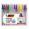 BIC Ecriture Cristal Multicolour Stylos-Bille Pointe Large (1,6 mm) - Couleurs Assorties, Pochette de 15