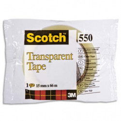 SCOTCH Ruban adhésif transparent 15mm x 66m en sachet individuel 550