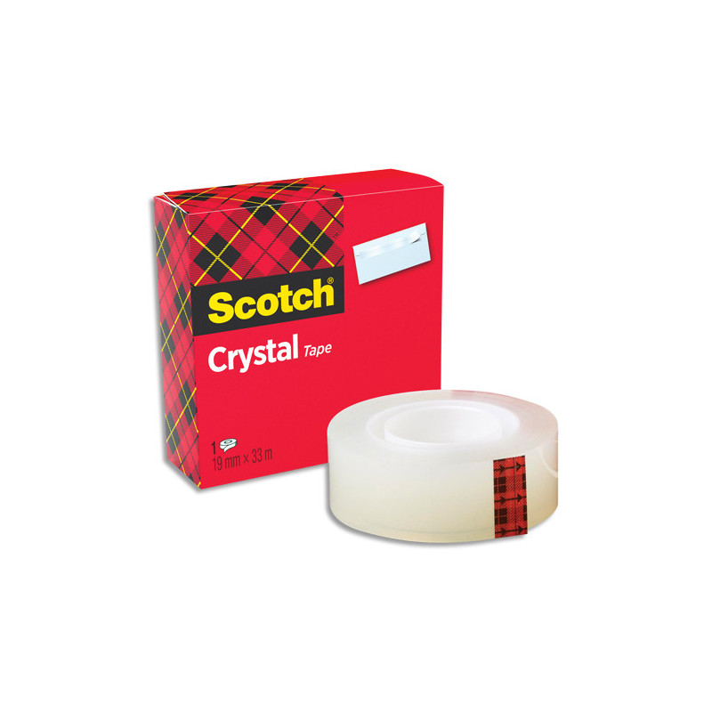 SCOTCH Ruban Crystal 19 mm x 33 m boîte individuelle