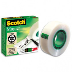 SCOTCH Ruban adhésif Magic invisible 19mm x 15m, sur dévidoir plastique 810