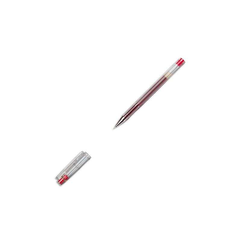 PILOT Stylo à bille pointe hi-tech extra-fine encre gel Rouge corps plastique avec capuchon G-TEC-C4