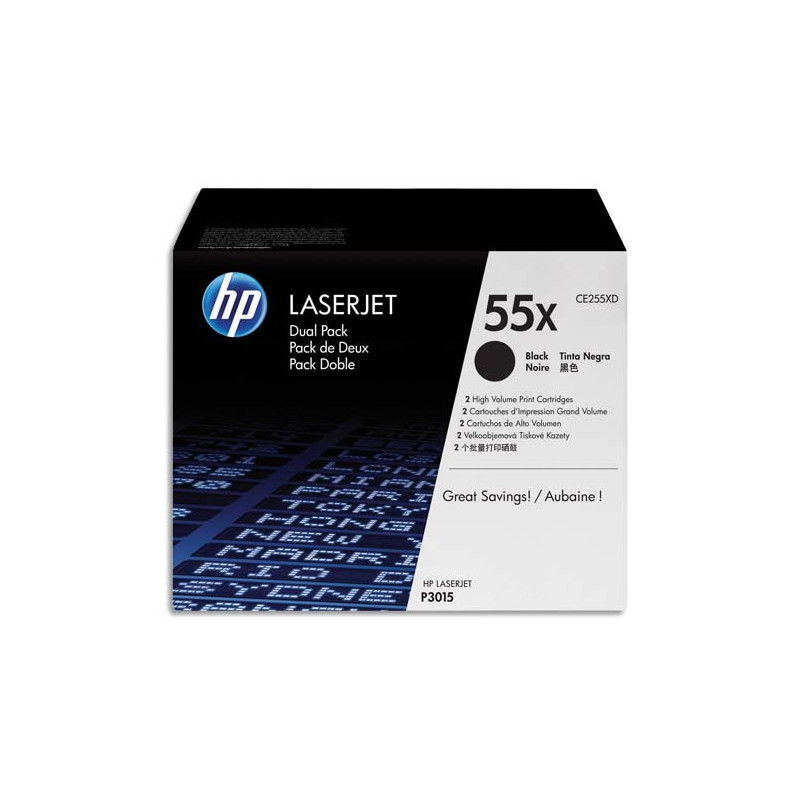 HP Lot de 2 Toner Noir CE255XD