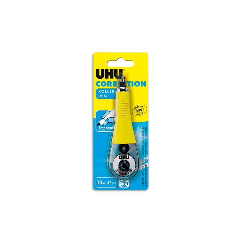 UHU Roller Pen de correction ergonomique avec vis d ajustement intégrée