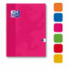 OXFORD Cahier Color Life piqûre 140 pages petits carreaux 5x5 24x32cm. Couverture carte