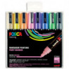 UNI POSCA Set de 8 Markers Pointe conique moyenne assortis