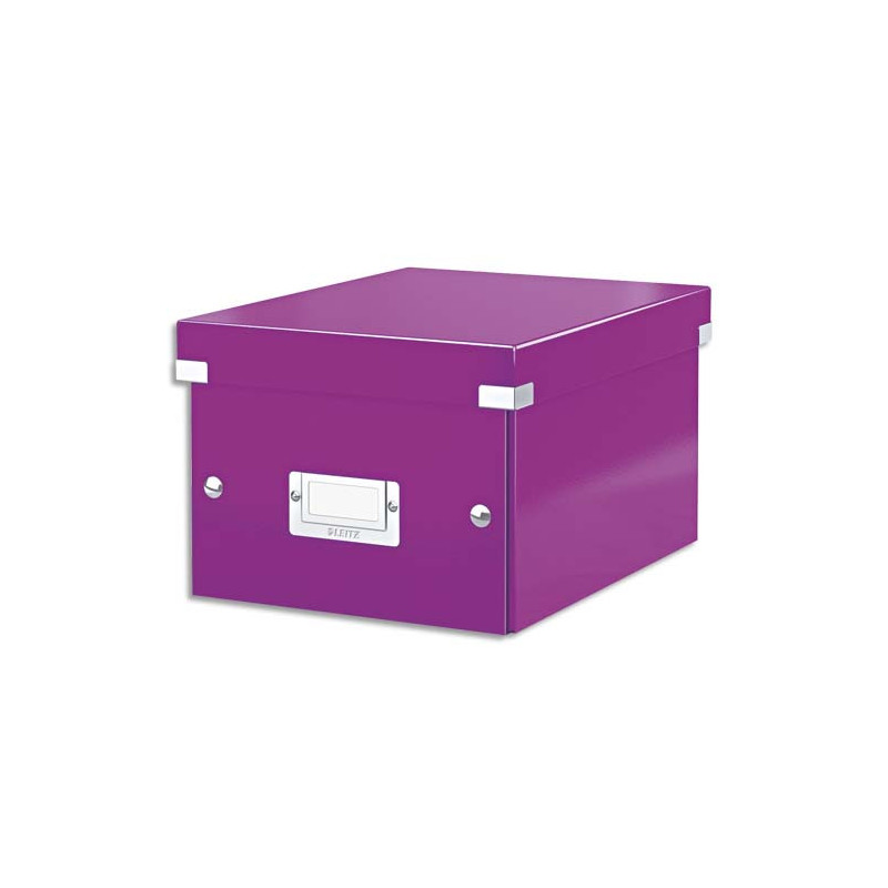 LEITZ Boîte Click & Store WOW, format Médium A4, violet