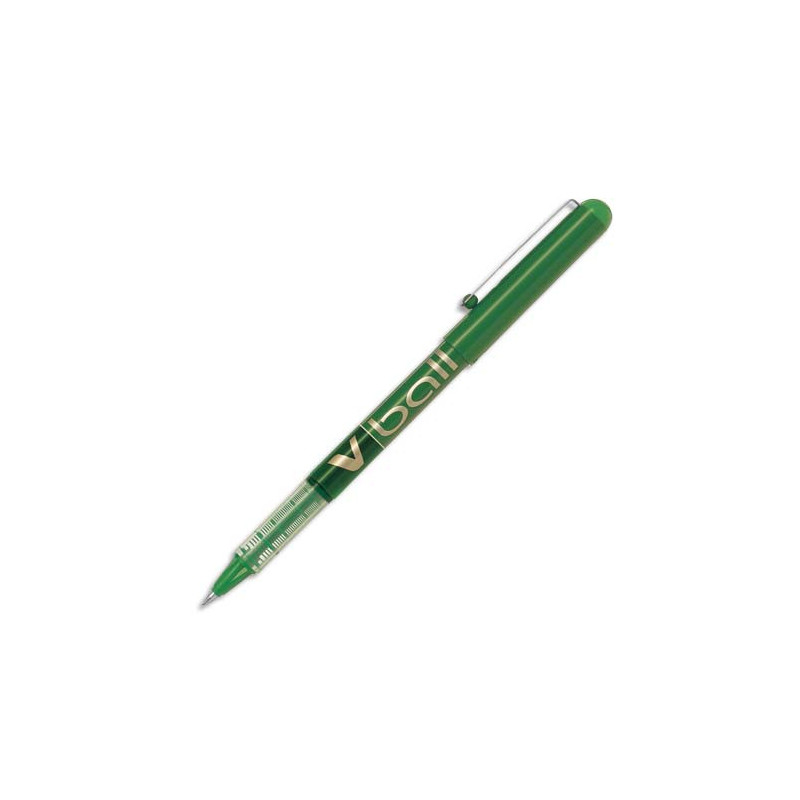 PILOT Stylo Roller pointe métal 0,7 mm encre liquide Verte V-BALL 07