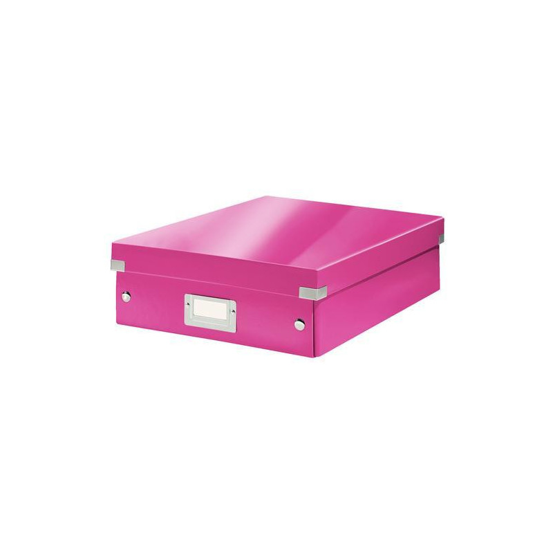 LEITZ Boîte CLICK&STORE M-Box avec compartiments amovibles. Coloris Rose